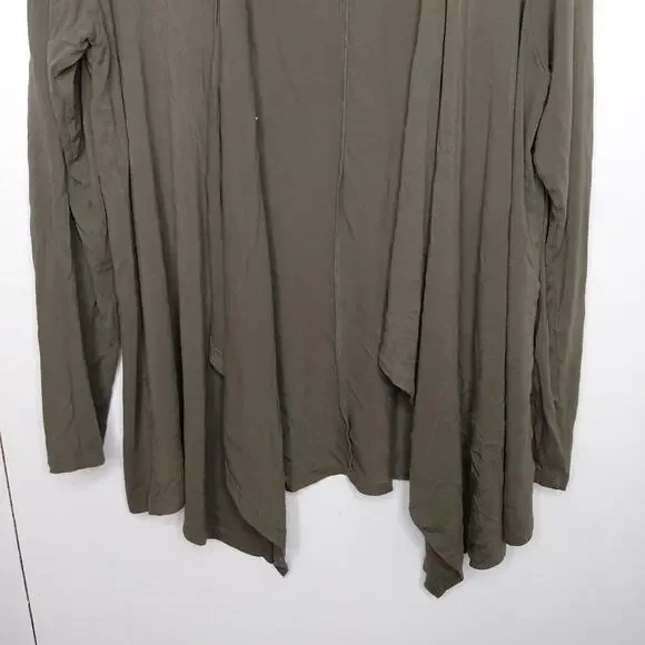 Torrid Cardigan Womens 1X Olive Super Soft Knit Open Office Modest Work - Picture 4 of 8